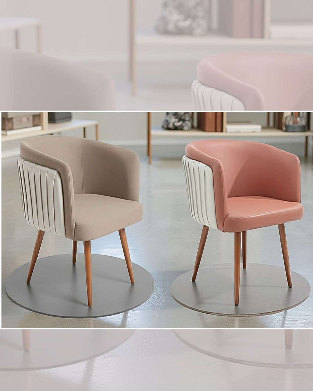 Modern Velvet Tub Dining Chairs.