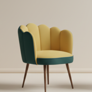 Luxury Scallop-Back Accent Chair