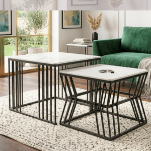 Square Nesting Marble Center Table