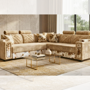 L-Shape-Floral-Accent-Sofa-Set-Front-View