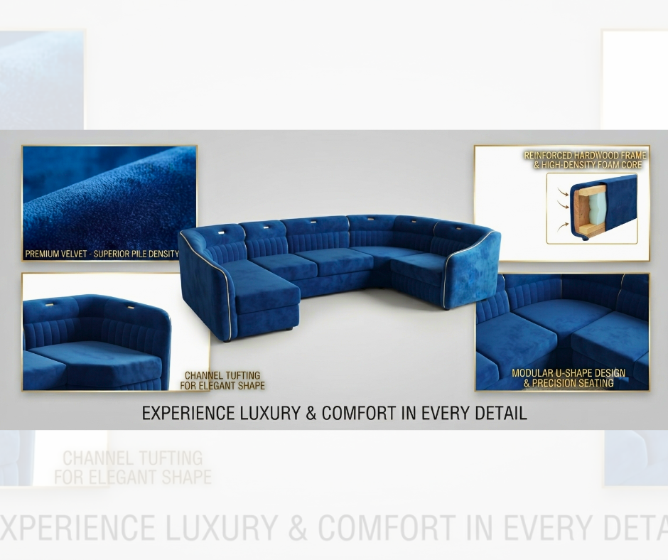 Luxury Modular Velvet Sofa