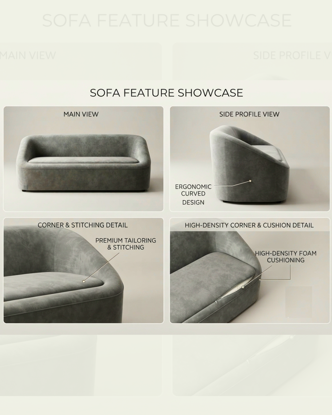 Modern-Contemporary-Upholstered-Sofa-Set-Front-View"