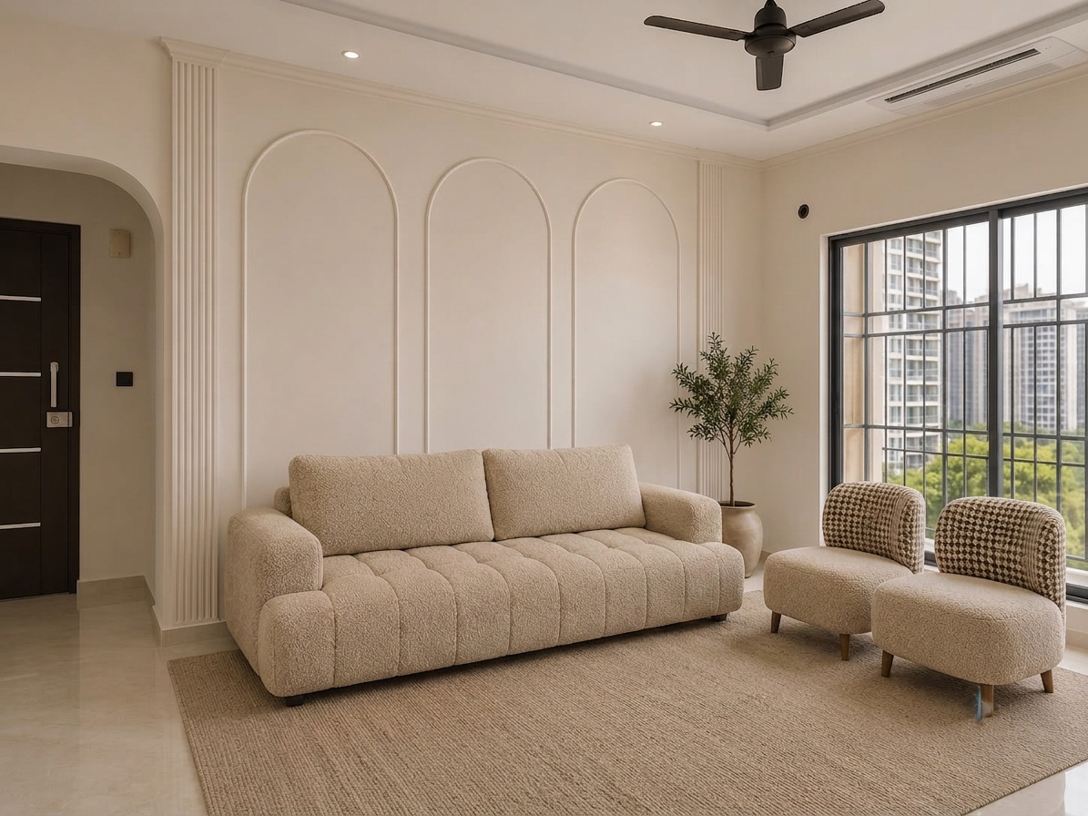 Luxury Bouclé Living Room Set