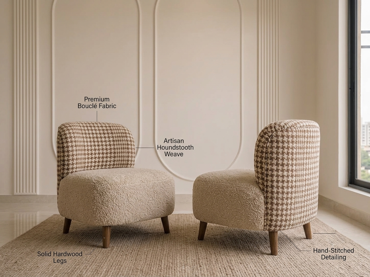 Luxury Bouclé Living Room Set