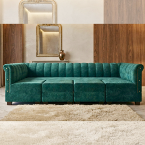 Premium Channel-Tufted Modular Sofa Bed