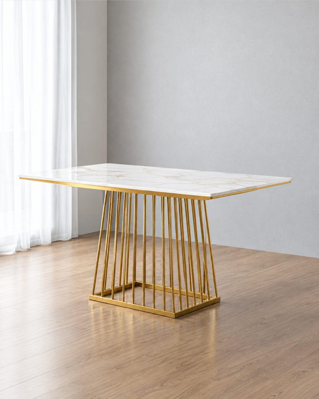 Luxury Gold Cage Dining Set