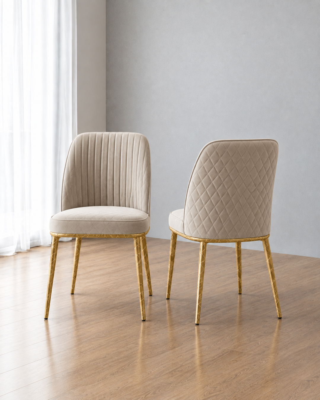 Luxury Gold Cage Dining Set